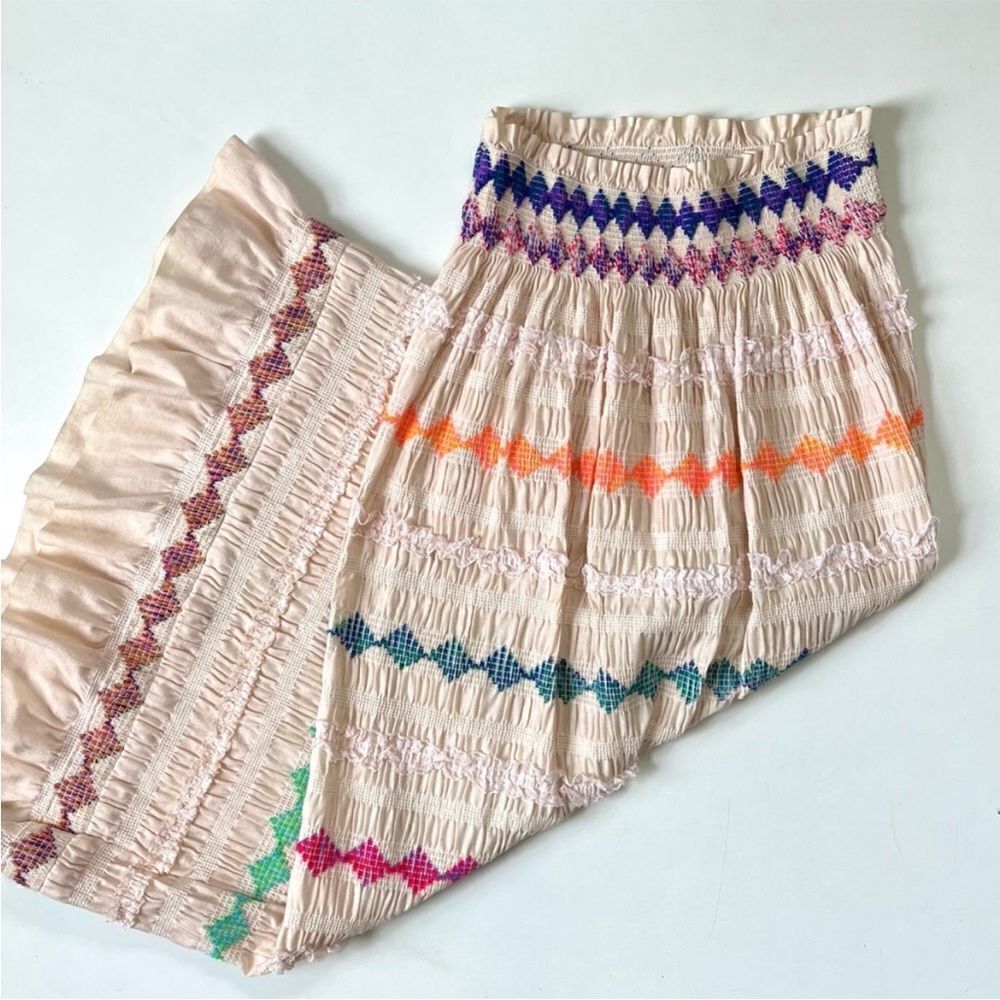 Vintage 60’s Smocked Maxi Skirt/Sleeveless Dress